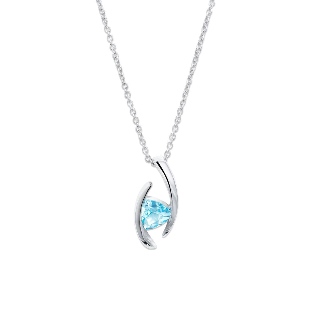 On sale Stunning 925 Sterling Topaz Necklace