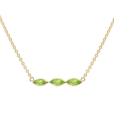 Unique & Co Gold Vermeil Peridot Pendant Necklace