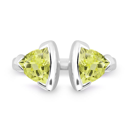 Unique & Co Sterling Silver Lemon Citrine Ring