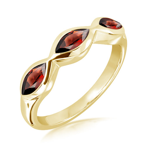 Unique & Co Gold Vermeil Garnet Ring