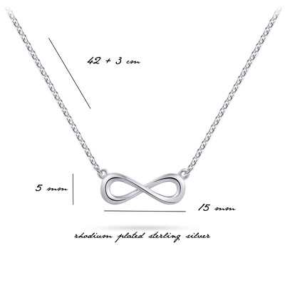 Sterling Silver Infinity Necklace - Rococo Jewellery
