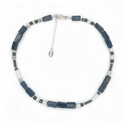 Sterling Silver Kyanite & Hematite Necklace