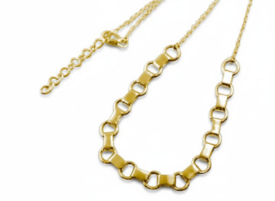 Gold Vermeil Half Chain Link Necklace