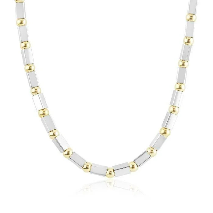 Lavan Gold and Silver Square Necklace