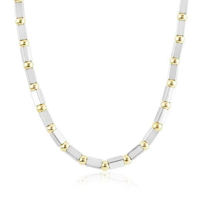 Lavan Gold and Silver Square Necklace