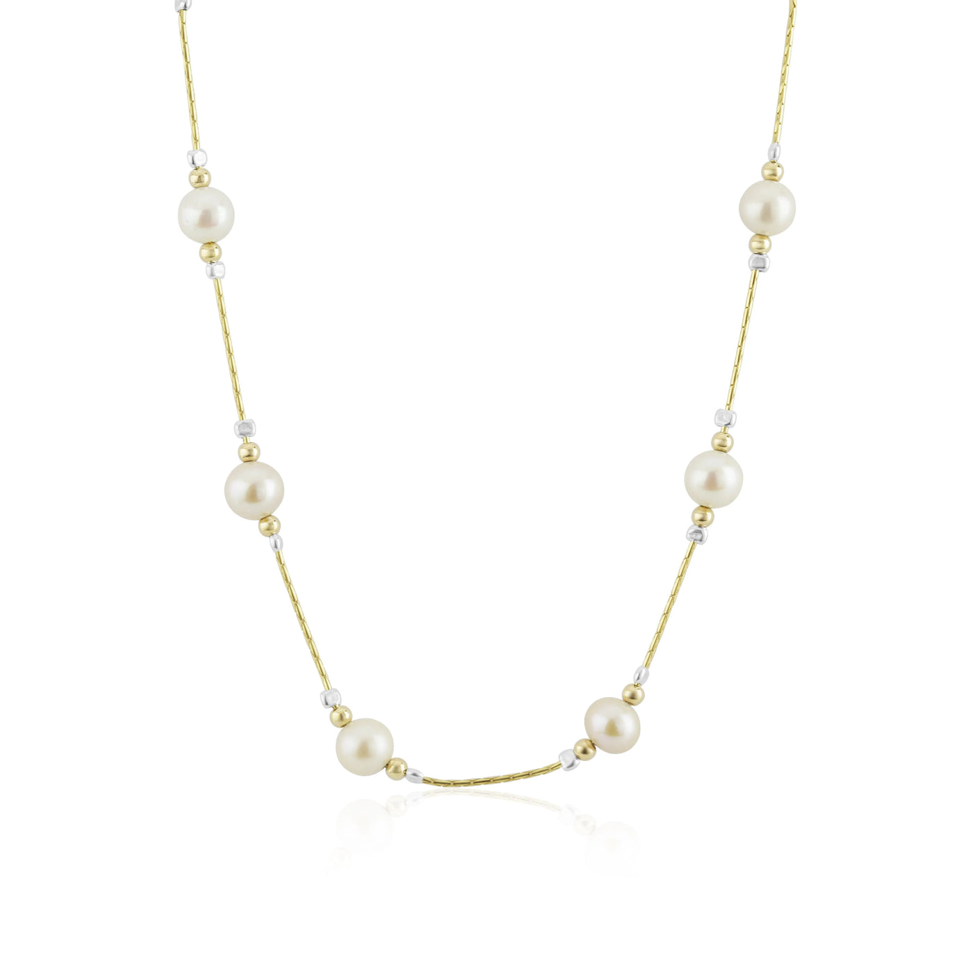 Lavan Gold Pearl Bead Necklace