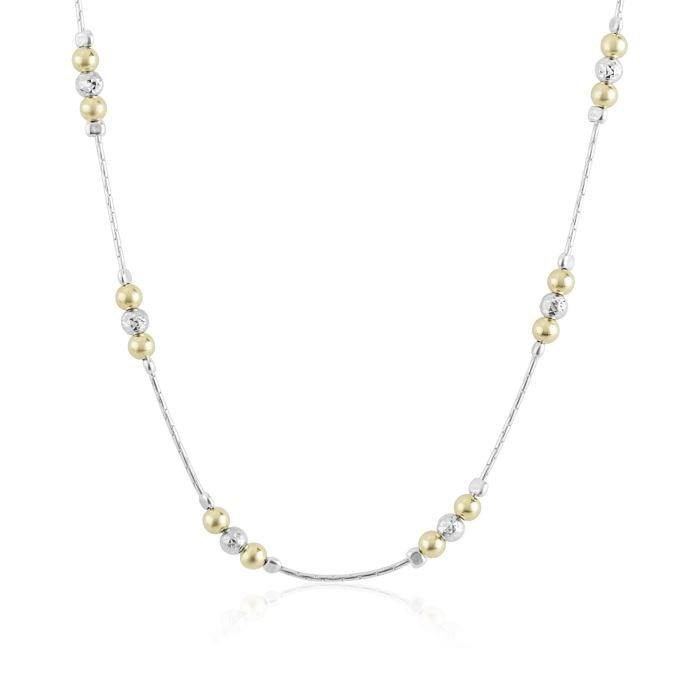 Lavan Gold and Silver Necklace - Rococo Jewellery