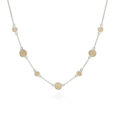 Anna Beck 18ct Gold Vermeil and Sterling Silver Station Necklace - Rococo Jewellery