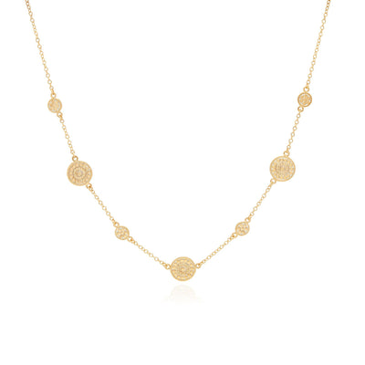 Anna Beck Gold Contrast Dotted Station Collar Necklace - Rococo Jewellery
