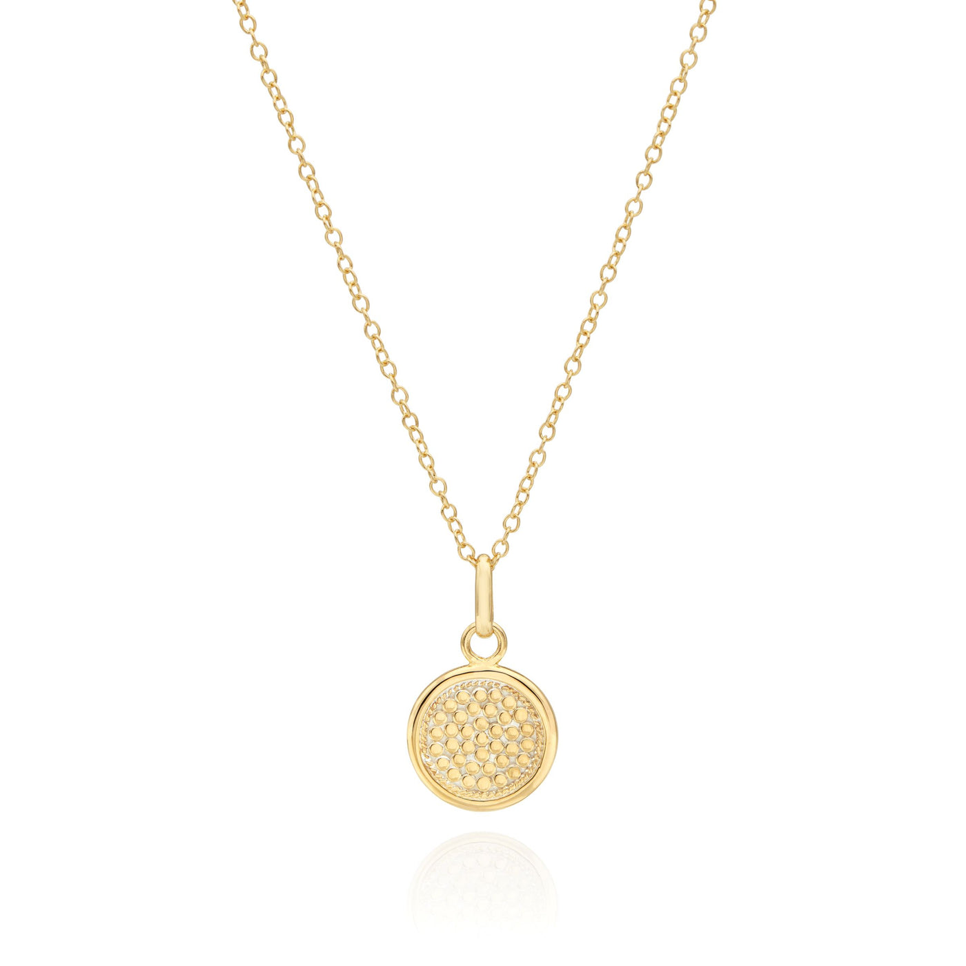 Anna Beck 18ct Gold Vermeil Classic Medium Circle Necklace