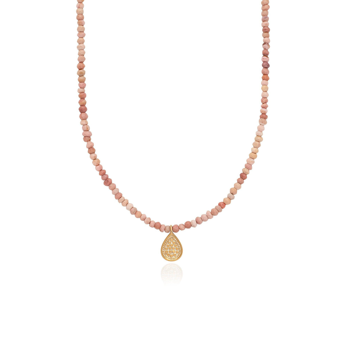 Anna Beck Pink Opal Beaded Drop Pendant Necklace