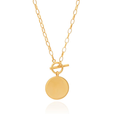 Anna Beck Gold Contrast Dotted Circle Toggle Necklace - Rococo Jewellery