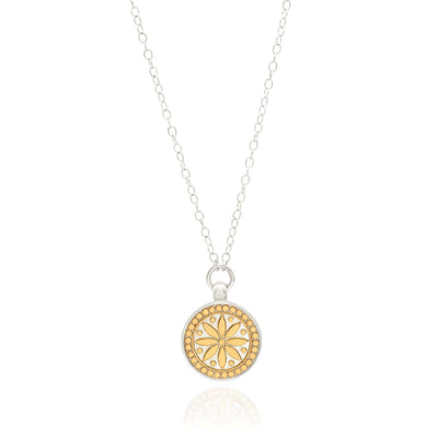 Anna Beck Gold Silver Classic Flower Necklace