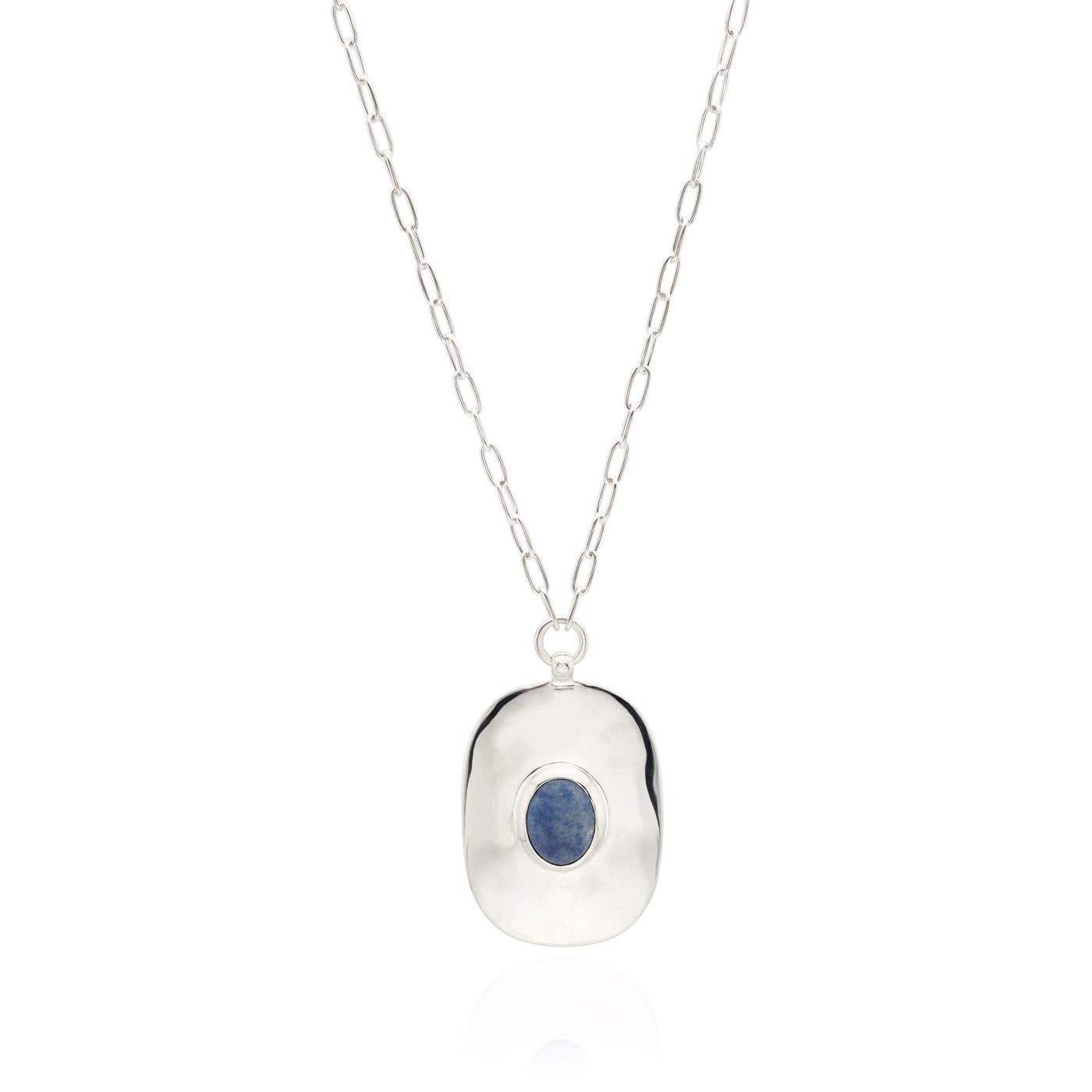 Anna Beck Silver Wavy Dumortierite Necklace