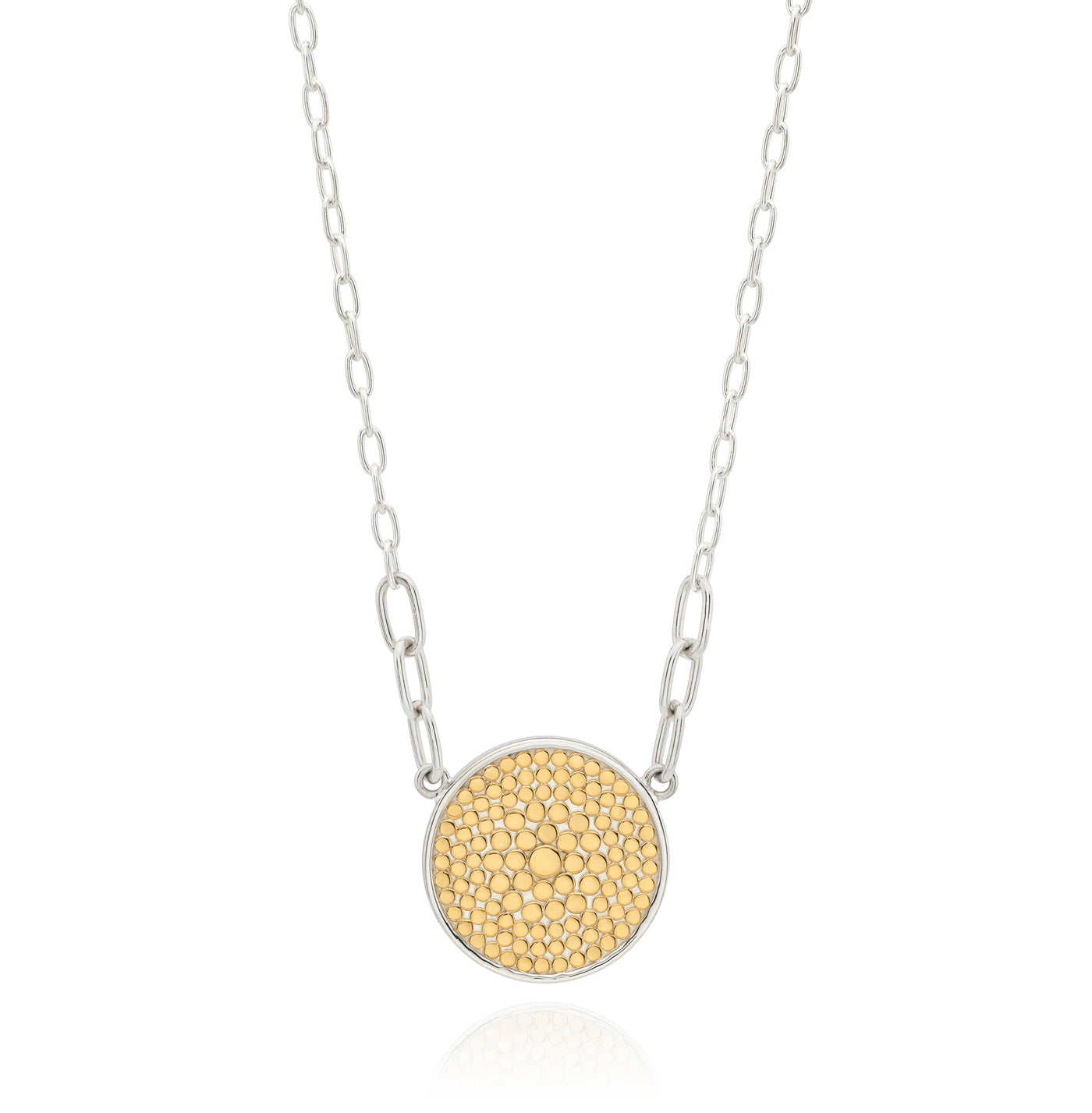 Anna Beck Gold and Silver Balance Circle Pendant Necklace