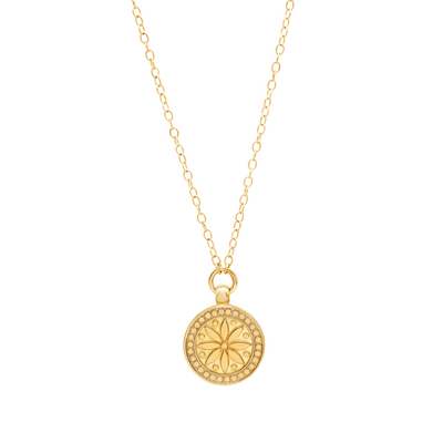 Anna Beck Gold and Silver Flower Pendant Necklace