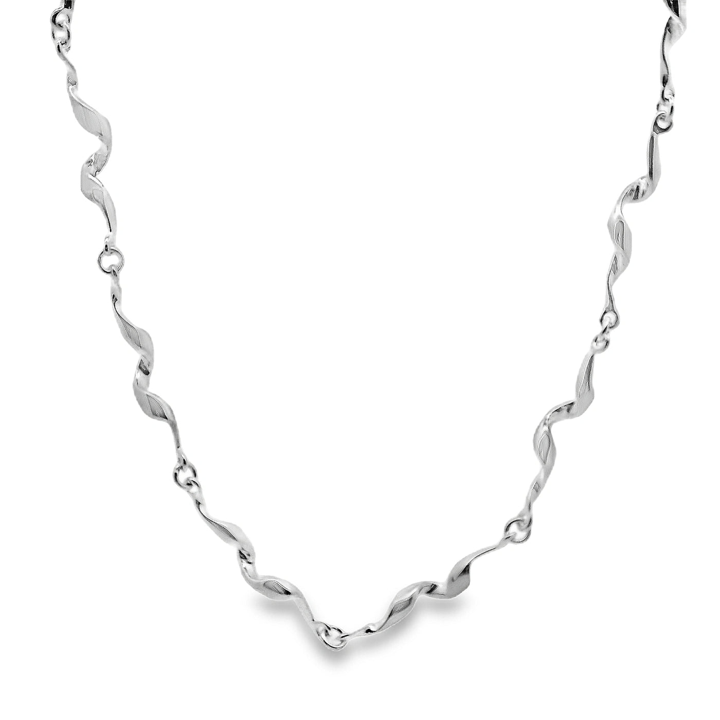 Sterling Silver Ribbon Necklace