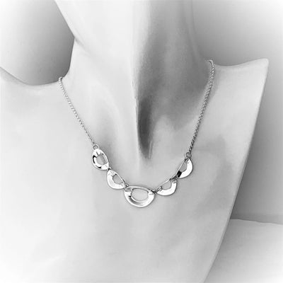 Silver Holey Bowl Necklace