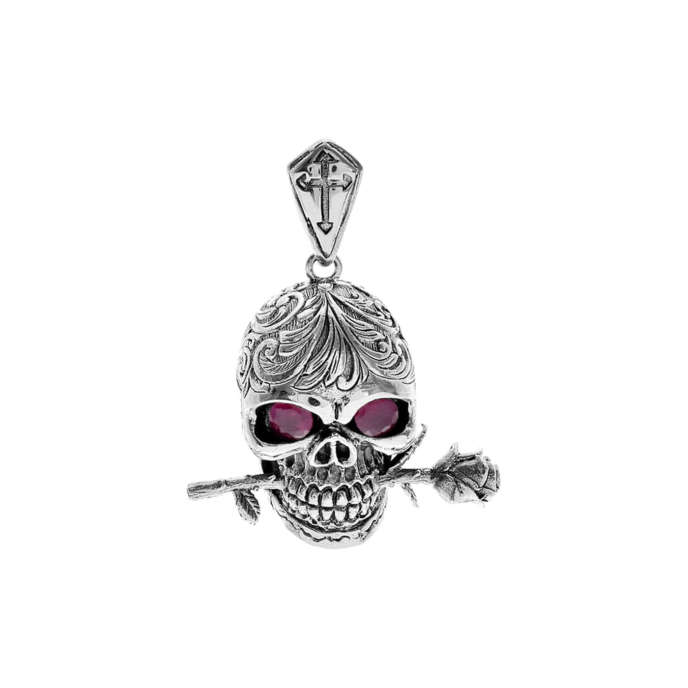 Sterling Silver Large Skull Pendant