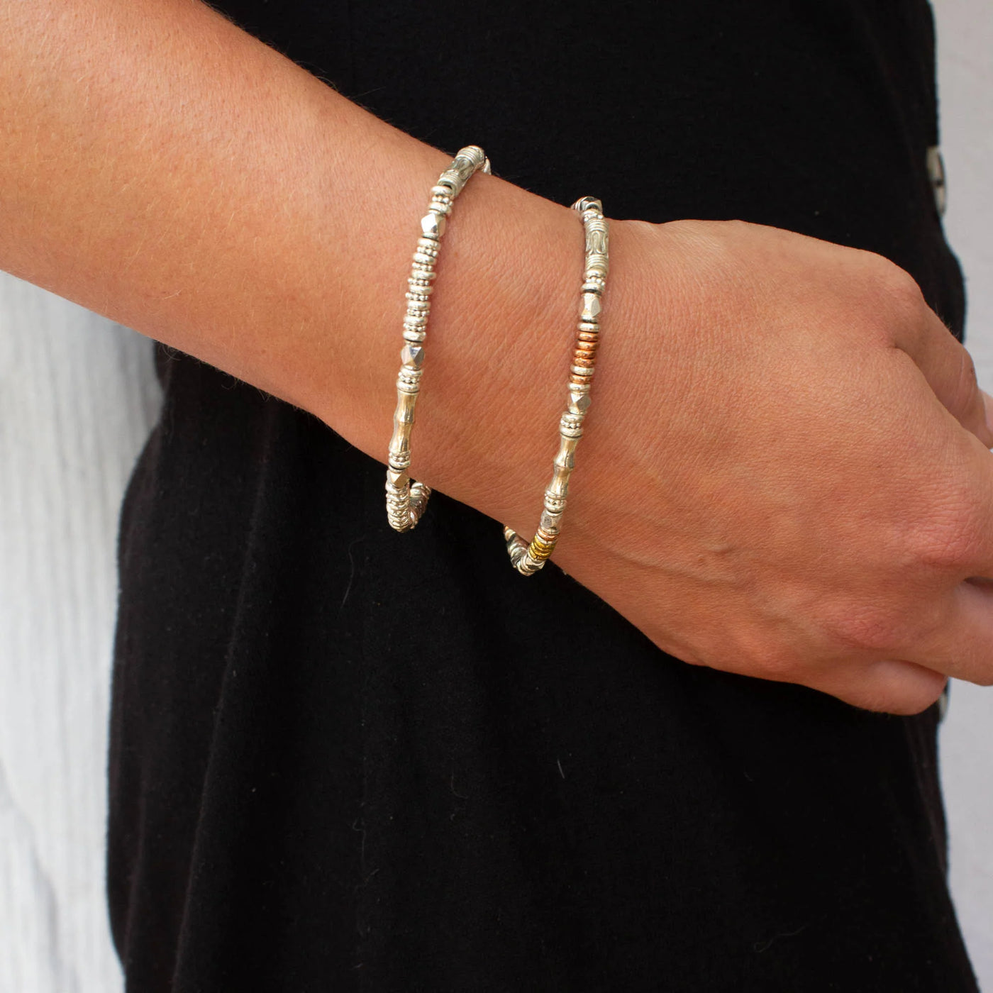 Sterling Silver Mixed Metals Bracelet