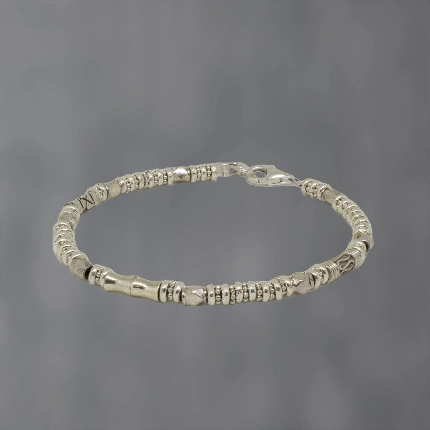 Sterling Silver Bead Detail Bracelet - Rococo Jewellery