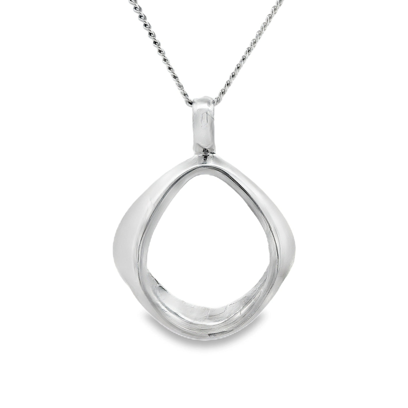 Sterling Silver Bagel Pendant