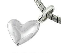 Sterling Silver Asymmetrical Heart Pendant