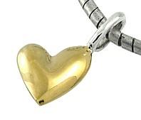 Gold Asymmetrical Heart Pendant