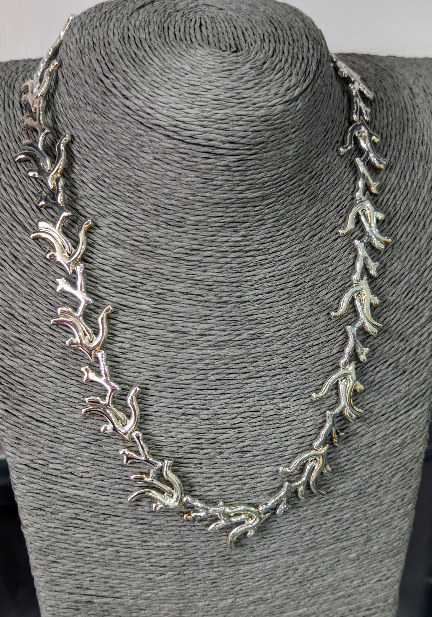 Sterling Silver Coral Necklace - Rococo Jewellery