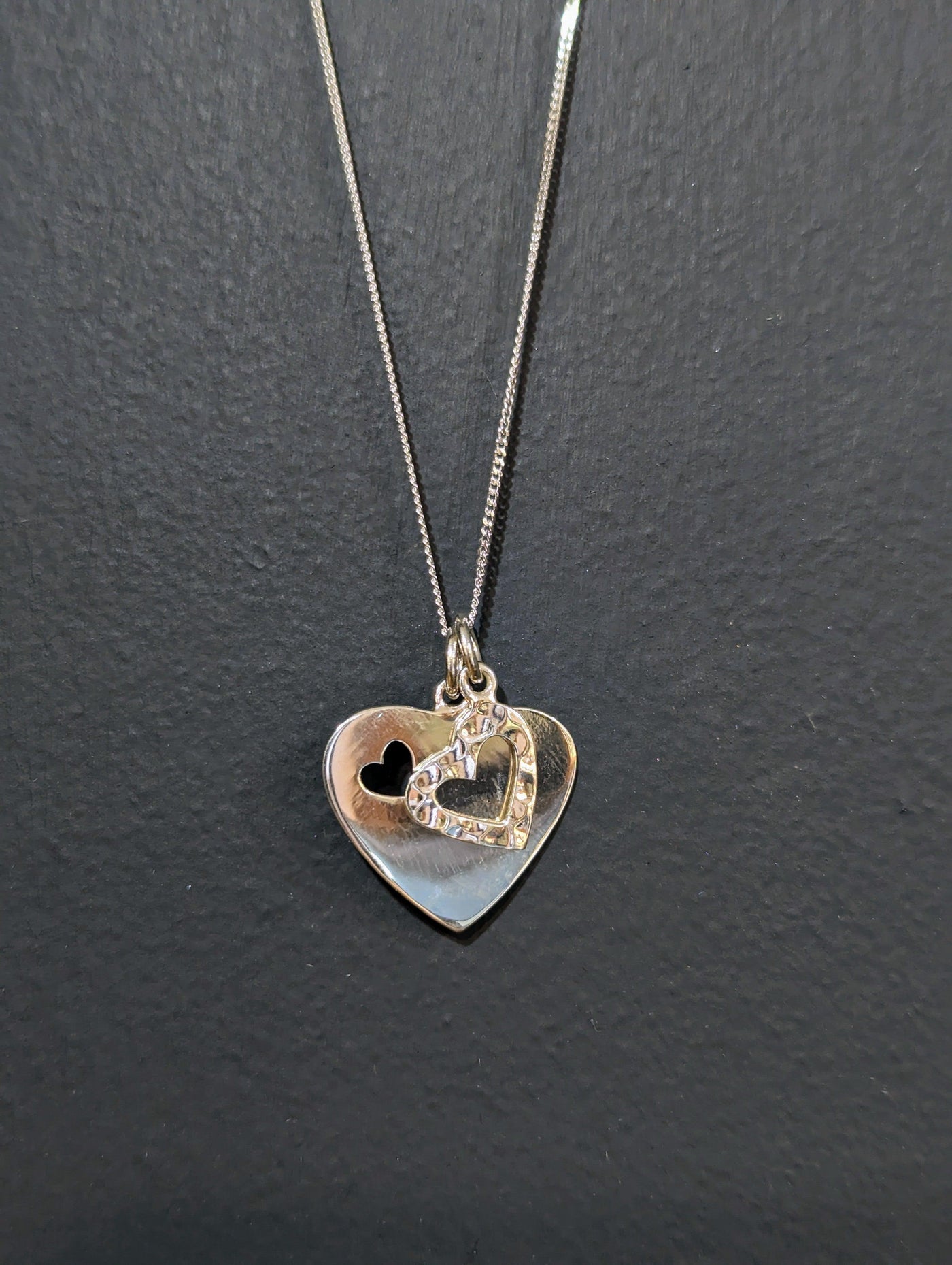 Silver Heart Charm Pendant - Rococo Jewellery