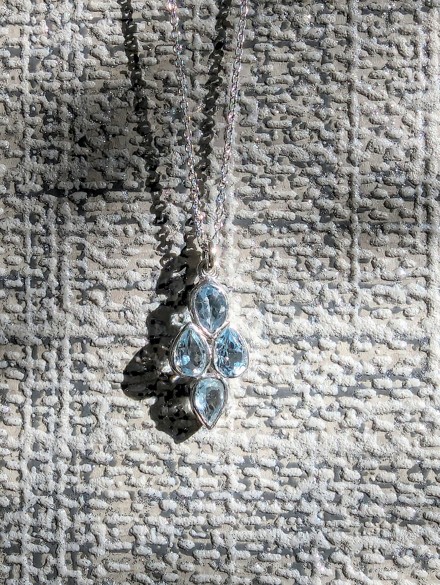 Waterfall Blue Topaz Necklace - Rococo Jewellery