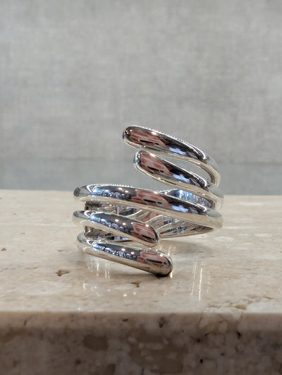 Silver Jenga Ring