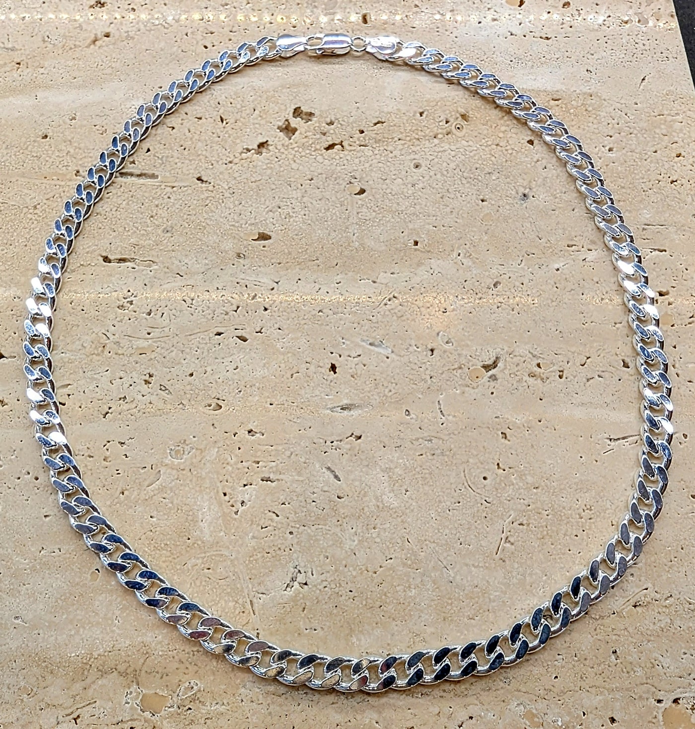 Sterling Silver Flat Curb Necklace