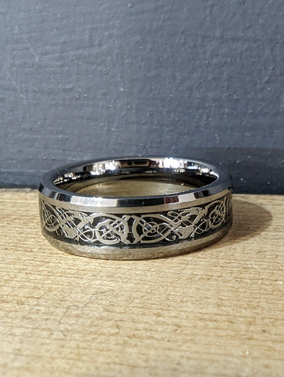 Unique & Co Tungsten Celtic Design Ring - Rococo Jewellery