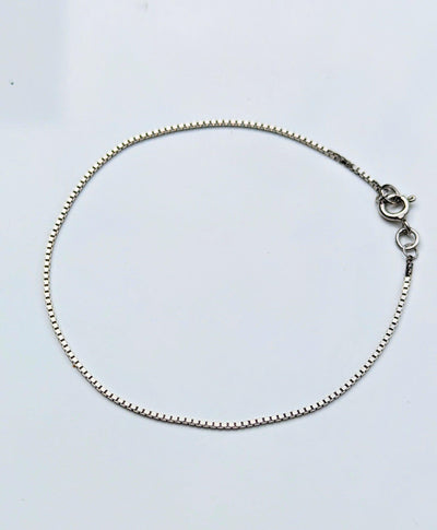 9ct White Gold 1.3 Venetian Chain Bracelet - Rococo Jewellery