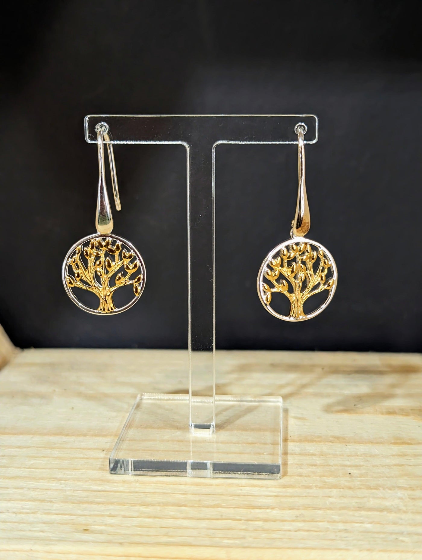 Unique & Co Yellow Gold Tree of Life Drop Earrings - Rococo Jewellery