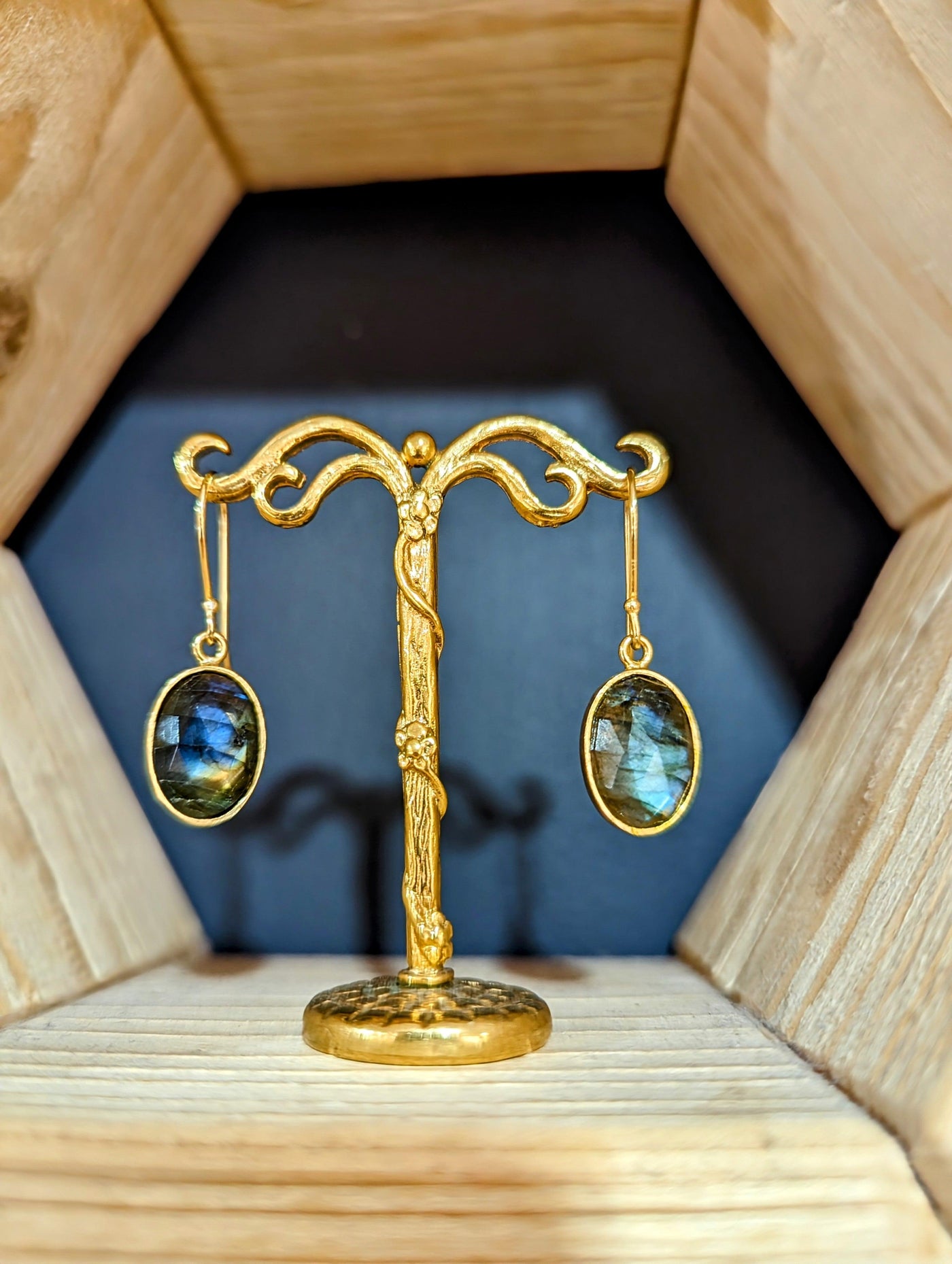 Yaron Morhaim Labradorite Drop Earrings - Rococo Jewellery