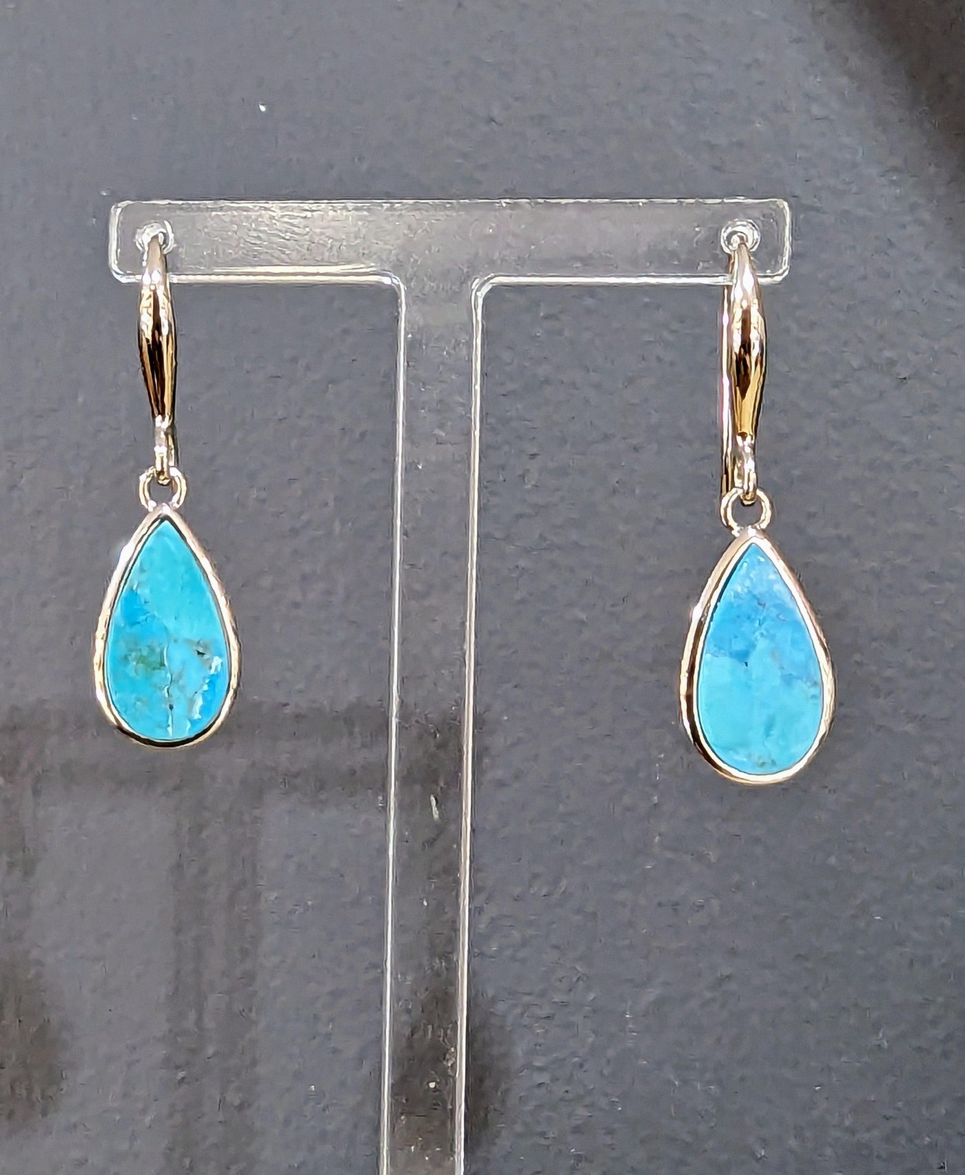 Unique & Co Silver Turquoise Drop Earrings - Rococo Jewellery