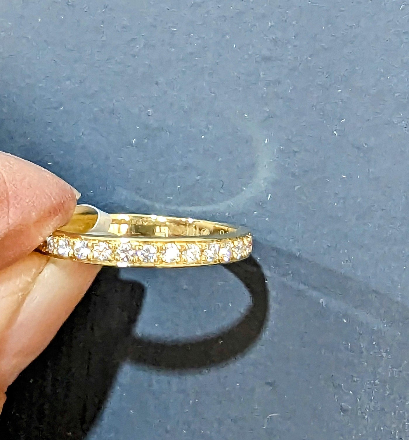 18ct Yellow Gold 17 Diamond Eternity Ring - Rococo Jewellery
