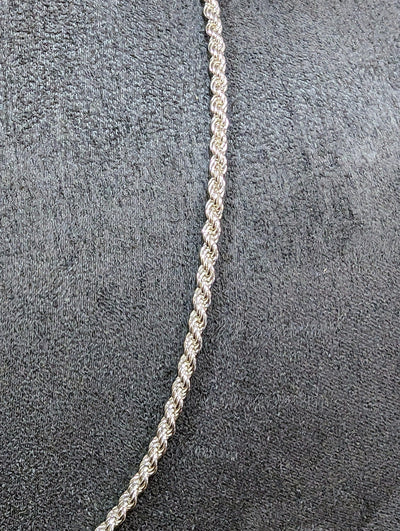 Sterling Silver Rope Chain Necklace - Rococo Jewellery