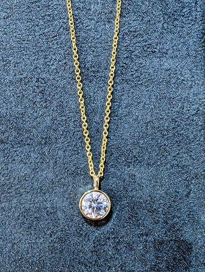 Unique & Co Gold Vermeil and Cubic Zirconia Pendant - Rococo Jewellery
