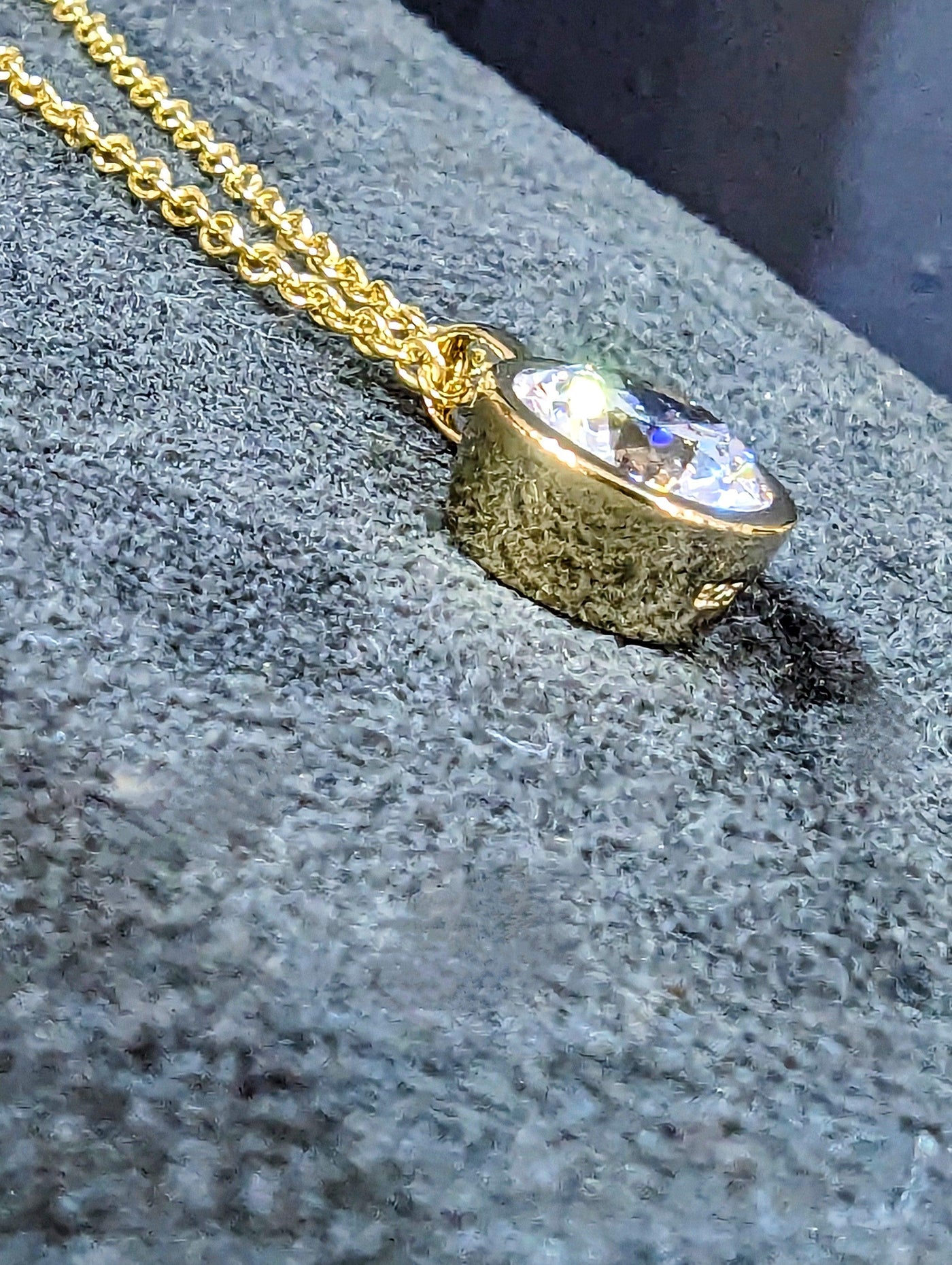 Unique & Co Gold Vermeil and Cubic Zirconia Pendant - Rococo Jewellery