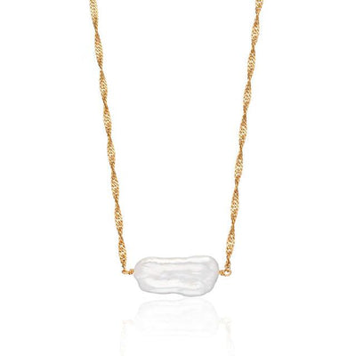 Scream Pretty 18ct Gold Vermeil Pearl Twist Chain Necklace - Rococo Jewellery