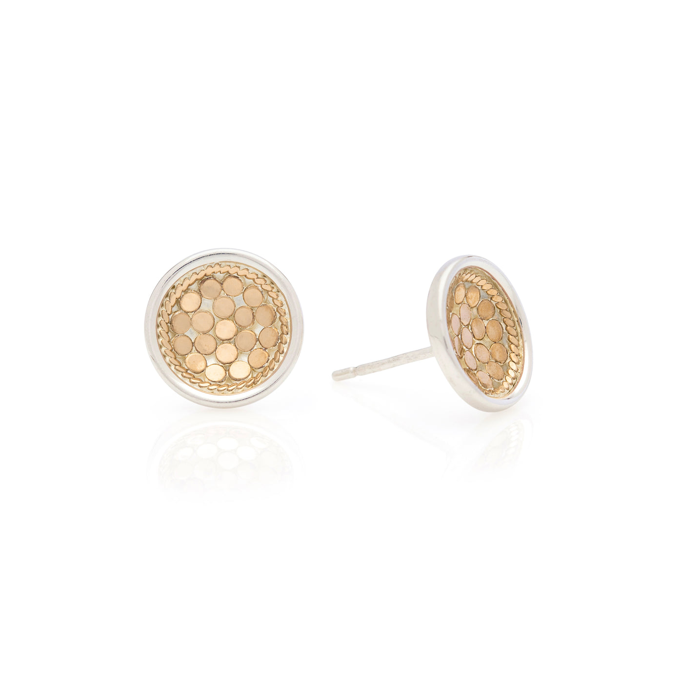 Anna Beck 18ct Gold Vermeil Dish Stud Earrings