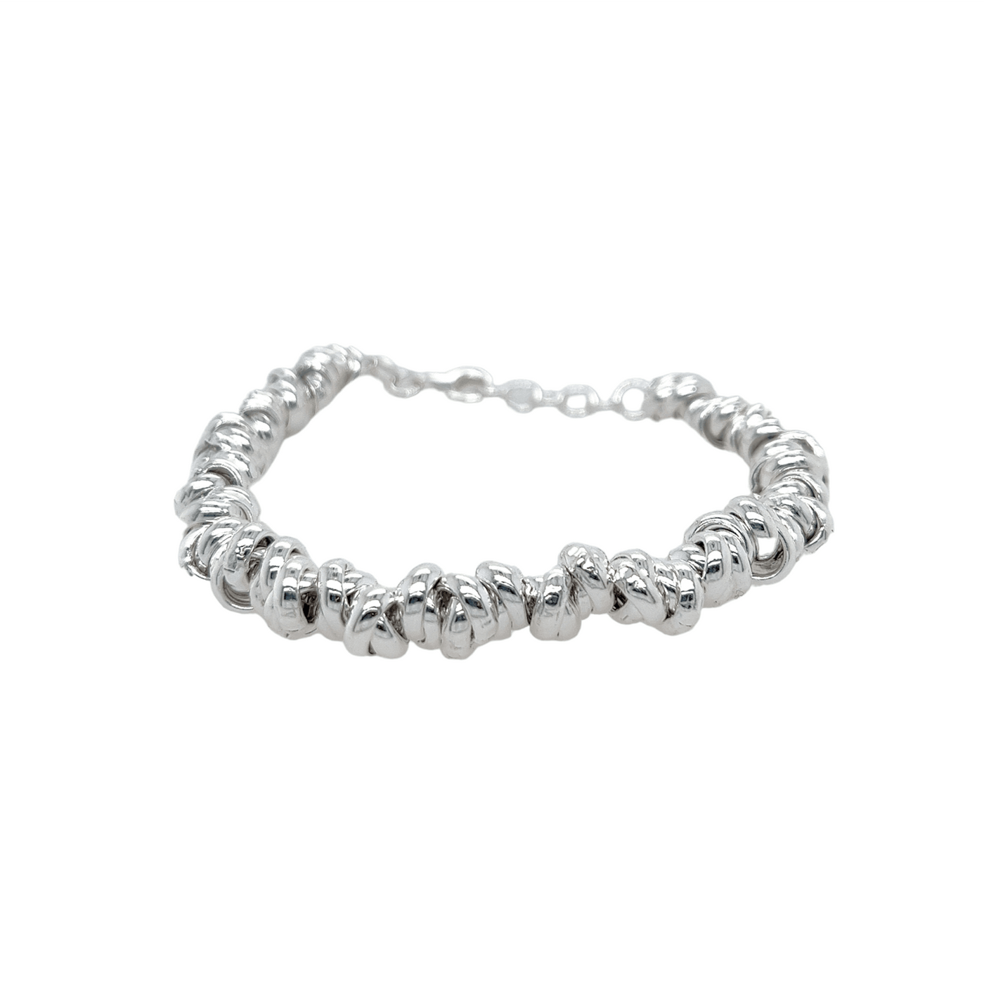 Silver Multi Rings Bracelet - Rococo Jewellery
