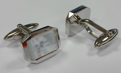 Unique & Co Cufflinks With Mother of Pearl Inlay - Rococo Jewellery