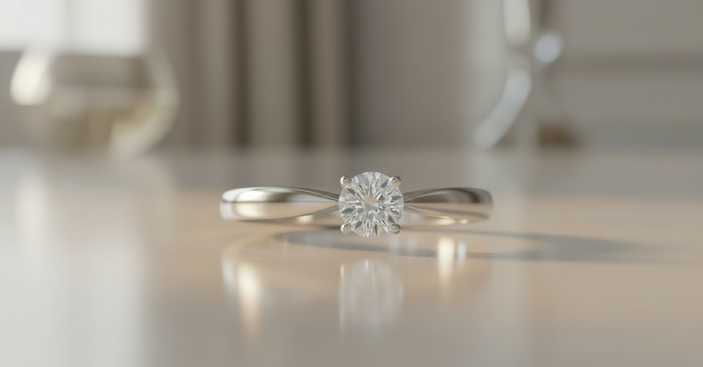 9ct White Gold 0.25ct Diamond Ring