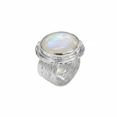 Sterling Silver Pearl Statement Ring