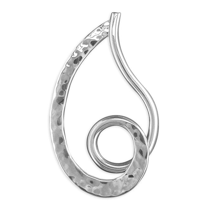 Sterling Silver Open Loop Teardrop Pendant