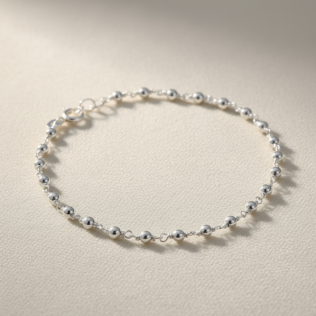 Sterling Silver Beads Bracelet